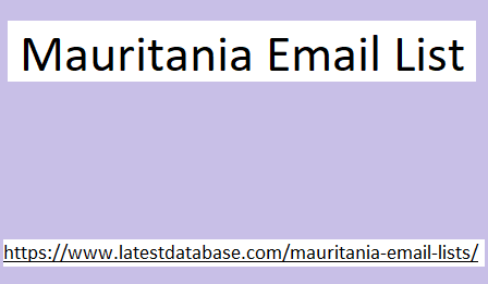 Mauritania Email List
